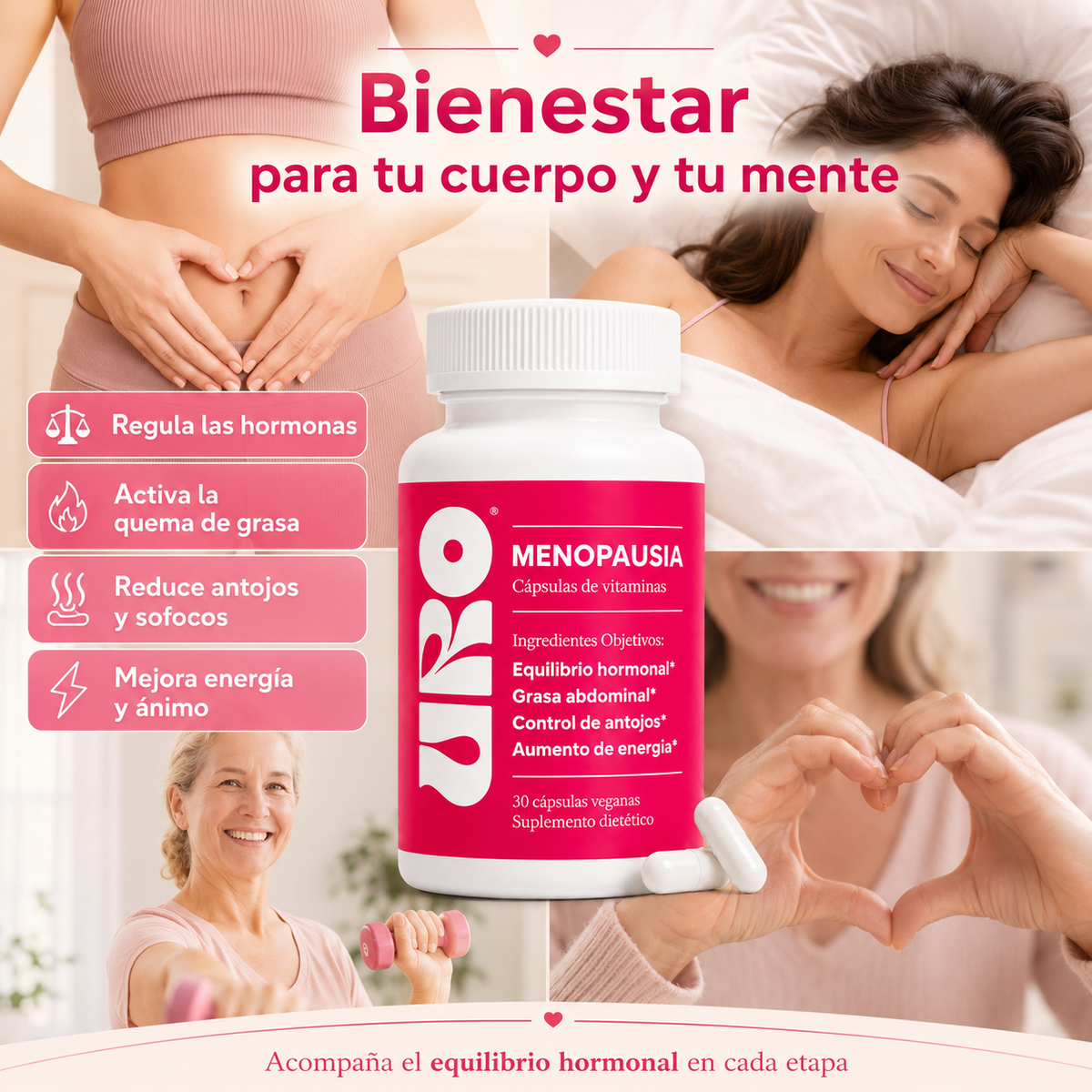 URO | Cápsulas de Vitaminas para la Menopausia