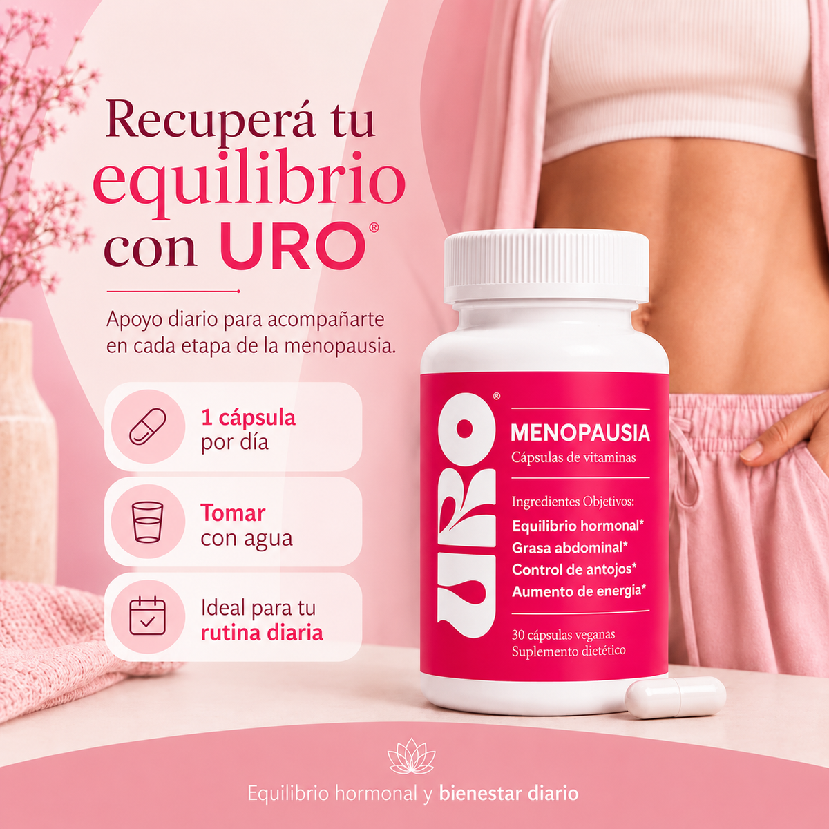URO | Cápsulas de Vitaminas para la Menopausia
